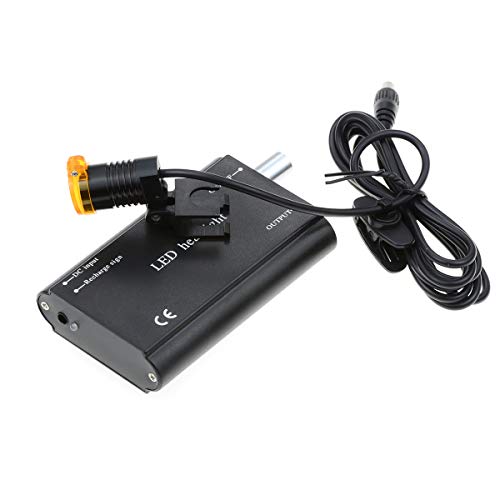 Aries Outlets Surgical Dental 3W Led Headlight Clip-On Waist Hanging Type With Filter Belt Clip Headlamp For Glasses (Black) #TOP6