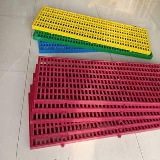 D&C PAWS Pet Plastic Flooring Mat for Dog/Cat/Rabbit/Goats - Multipurpose Floor 36x12 Inch (Red, Pack of 3 Pcs)