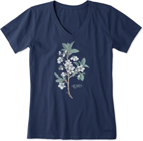 Women's Antique Plum Blossom Painting Short Sleeve Crusher Vee