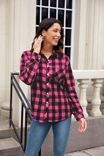 Image of SANGTREE Long Sleeved Flannel Shirt Button Down Plaid Shirts