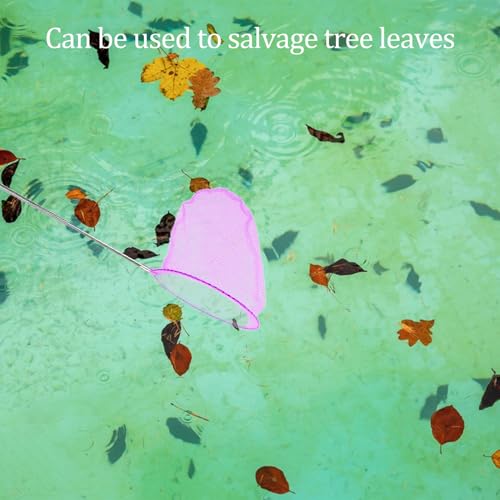 XIAQICA Schmetterlingsnetz Teleskop Kescher Kinder with Faltbarer Eimer Kächersieb Kinder Käscher für Fischernetz Teichnetz Ausziehbar Kleinen Fischen Outdoor Strand Garten (Lila)