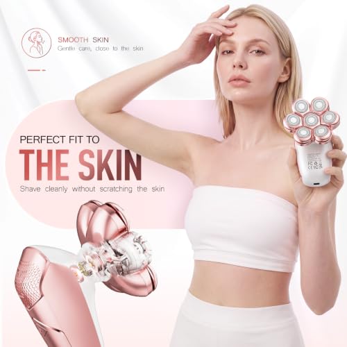 Image of Electric Razors for Women Legs: Rechargeable Body Shaver - Waterproof Wet Dry Shaver for Women Lady Face Underarms Pubic