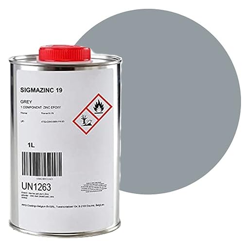 PPG Liquid Zinc Metal Protection Paint - Pintura protectora para metal, protección contra la corrosión, 2,4 kg, color gris