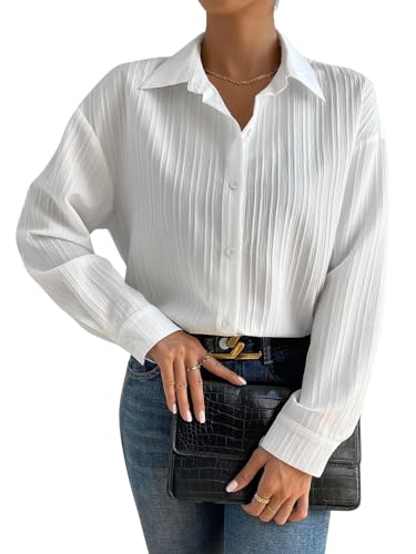 GRECIILOOKS Solid Regular Fit Long Tops Oversized Shirt for Women (GL-W1929_White S) (B0CZDYZ6Q6) Amazon Price History, Amazon Price Tracker