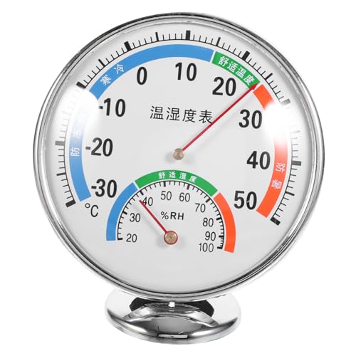 COLLBATH Dual Display Thermometer and Humidity Gauge for Reptile Terrarium Space-Saving Easy Mounting on Surface