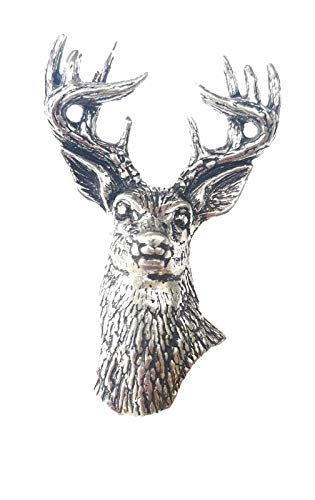 Preisvergleich Produktbild Hirschkopf Hörner Fein Handgefertigt in Zinn in UK Anstecker