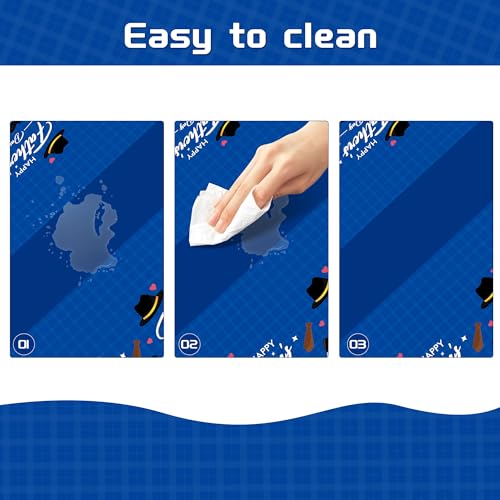 Image of Childom 2 Pack Fathers Day Tablecloth,54 inch x 108 inch Plastic Disposable Table Covers for Rectangle,Fathers Day Decorations for Party Supplies,Plastic Party Table Cloth for Home Dinner Picnic Buffet Tables