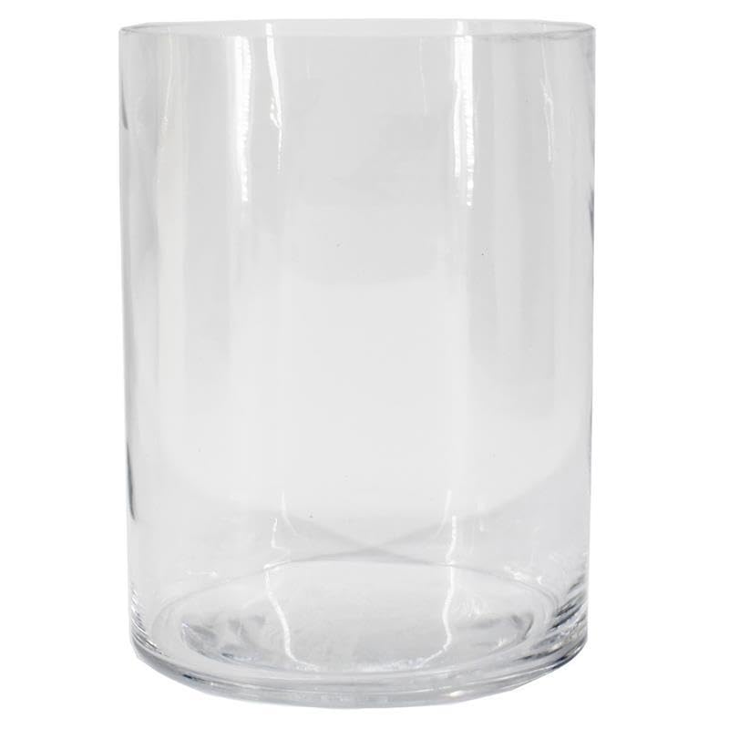 Jarrón de cristal cilíndrico para centros de mesa de boda y decoración de salón