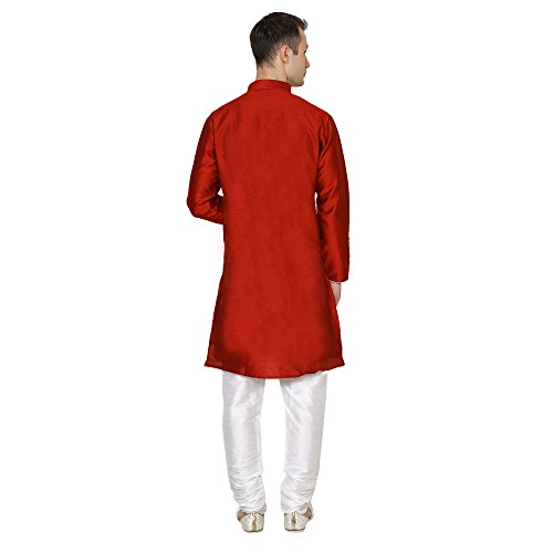 Kurta Churidar de seda contra el calor traje étnico cómodo para hombre 4