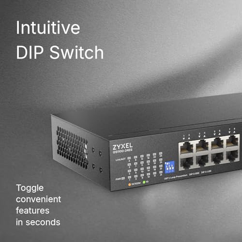 Image of Zyxel 24 Port Network Ethernet Switch | Unmanaged Gigabit | GS1100-24ES