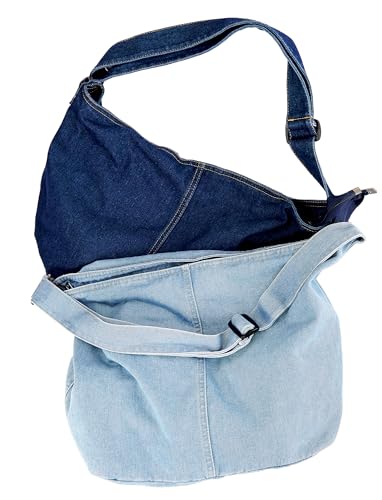 Bolso de hombro denim Casual para mujer liviano y clásico miniatura 6