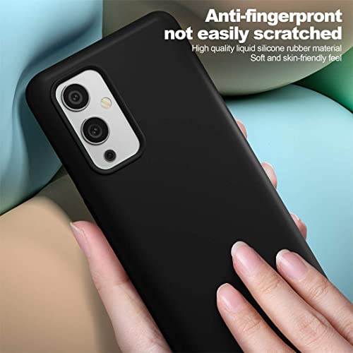Image of Mobile Back Cover Case for Oneplus 9 (Silicone Case|CameraProtection|Black SC1510)