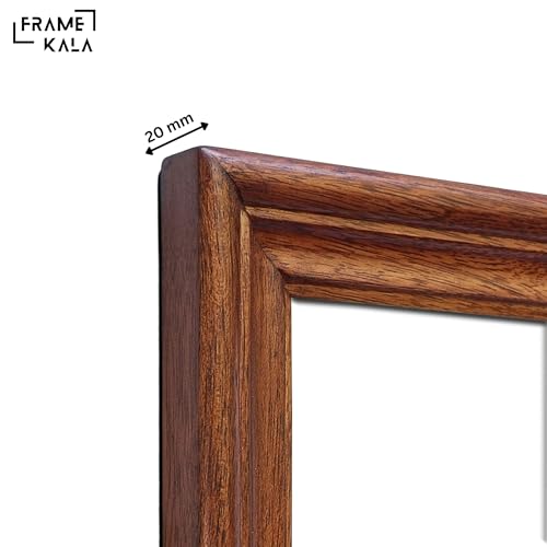Image of Handmade Wooden Rectangular Photo Frame, 8 X 12 inch Display for Artworks, Pictures and Photos of Your Loved Ones, Best for Home, Office, Wall Decor, Living Room, Bedroom, Warm Walnut