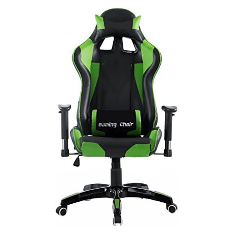 Unifull Ergonomic Large Size Computer Racing Gaming Chair Leather Swivel Executive Office Home Chair with Adjustable Headrest & Lumbar Support Cover