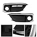 munirater Fog Light Lamp Assembly Passenger and Driver Side Replacement for Civic Coupe/Sedan 2019 2020 with H8 Bulbs+Front Bumper Fog Light Covers+Harness Switch Kit 33950T5RA01, 33950TBAA01