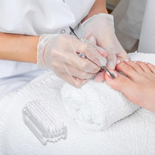 2 Stück handbürste,handwaschbürste,nagelbürste,Doppelseitige Nagelbürste,Transparent Finger Bürste,Kunststoff Nagelbürste,Doppelseitige Handbürste,für Reinigung von Hand Nagel