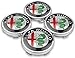 4 Pièces 60mm Auto Cache Moyeux Capuchons De Centre pour Alfa Romeo Giulietta Spider Giulia Mito 147 156, Jante Centre D'emblème Accessoires de Logo D'emblème de Décoration de Pneus