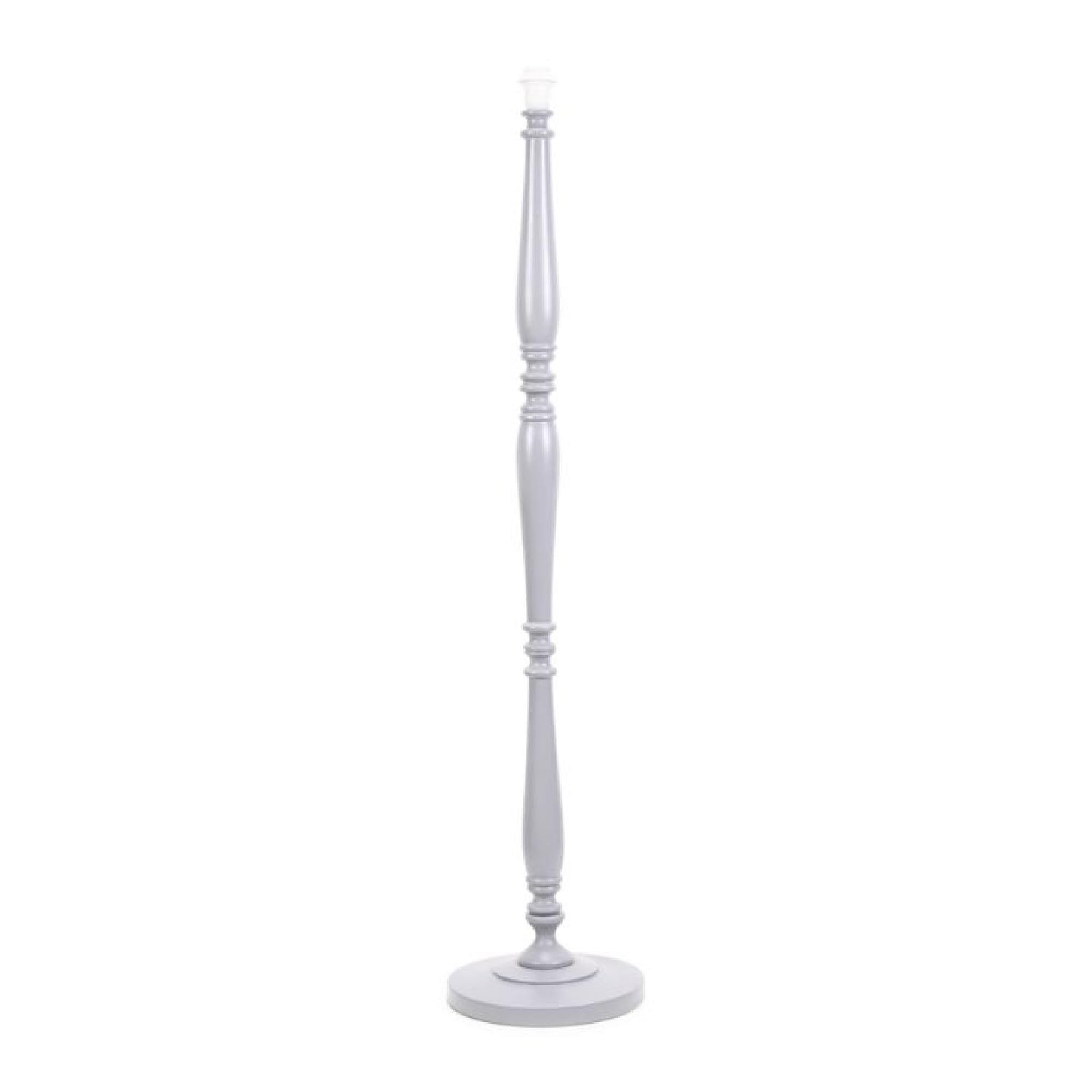 ValueLights Victoria Traditional Wooden Stem Floor Lamp Base in Grey