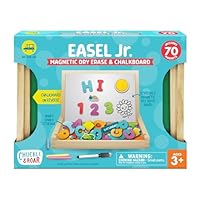 Chuckle & Roar - Easel Jr. Magnetic Dry-Erase and Chalk Playing Board - Engaging Art and Craft Board for Kids - Preschool Classroom Staple