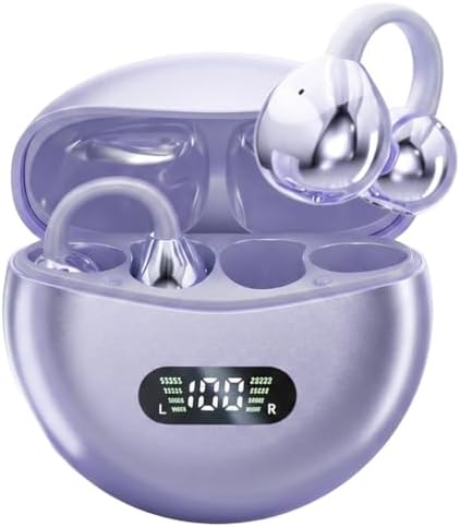 Écouteurs Bluetooth Open-Ear sans Fil avec Clip Ultra-Légers 4,8 ...