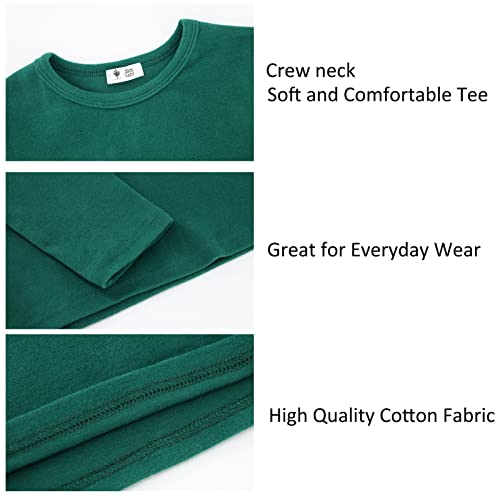 Image of POBIDOBY Toddlers Long Sleeve T-Shirt Soft Cotton Top Tees for Girls and Boys 1-Pack