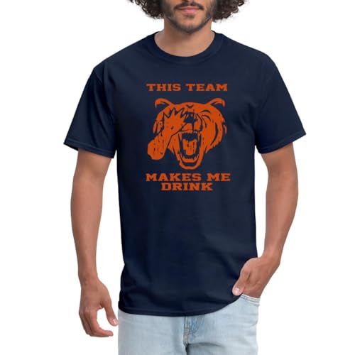 Spreadshirt Bears This Team Makes Me Drink Men's T-Shirt, 2XL, Navy