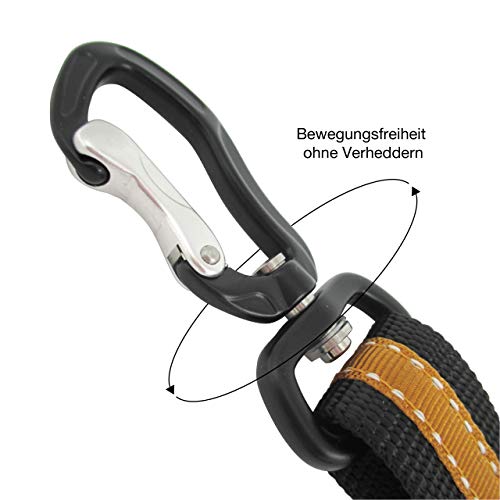 Kurgo Gurtschloss-Hundegurt fürs Auto, Kompatibel mit Tru-Fit Hundegeschirr, Von 38 cm auf 56 cm verlängerbar, Orange