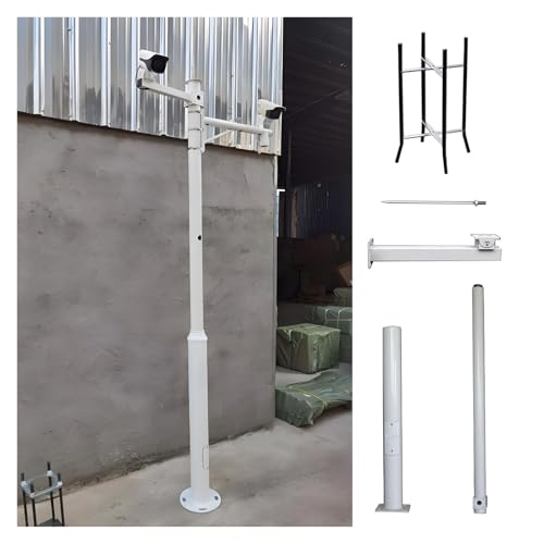 Support caméra de sécurité extérieur réglable tige surveillance hauteur