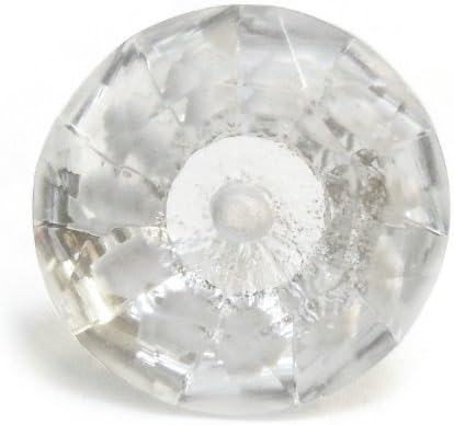 extra large vintage shabby chic faced clear glass cupboard cabinet wardrobe door knob pull handle