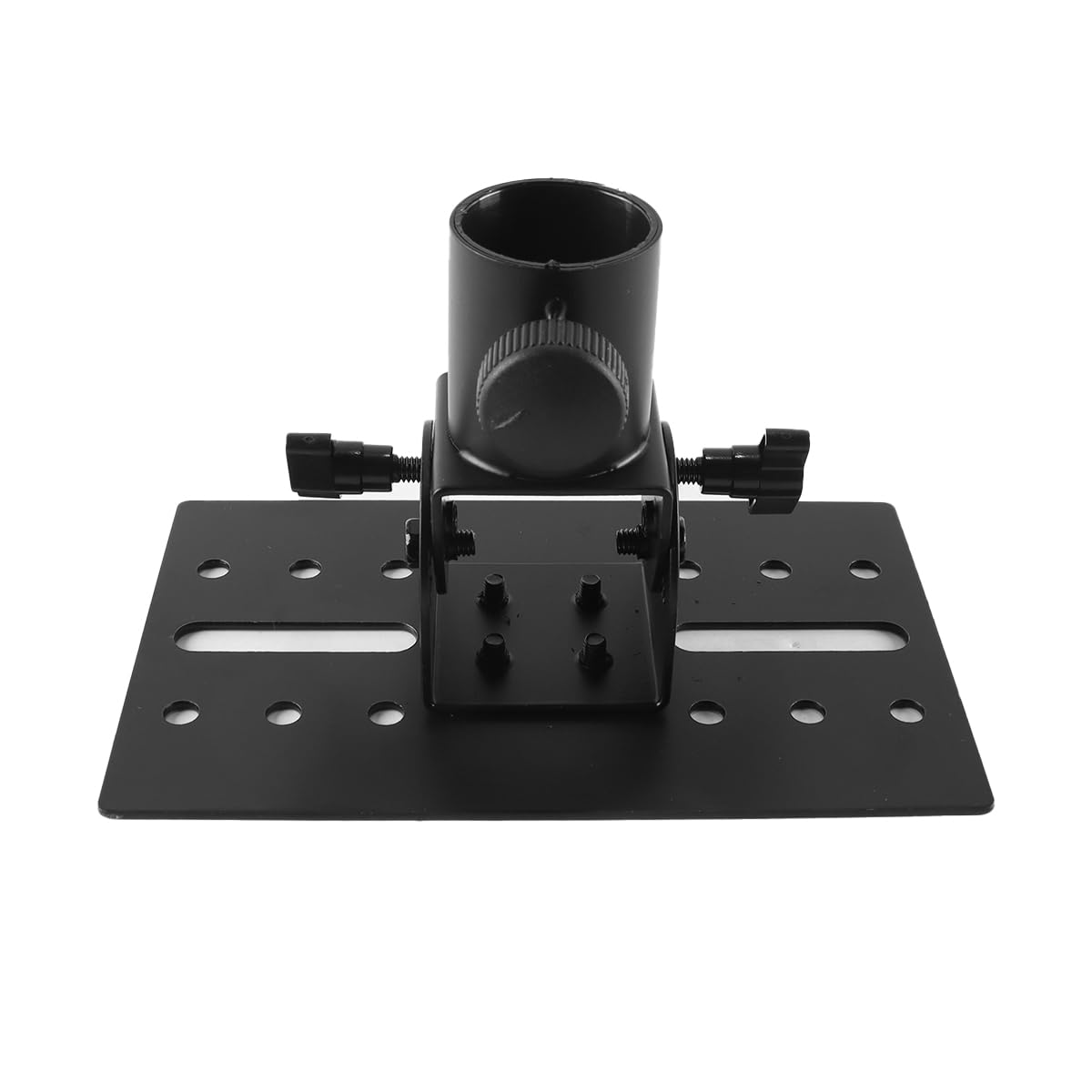 Plateau d'enceinte réglable en métal, support 35 mm, base 175 x 110 mm, angle réglable à 90 degrés, capacité de charge 60 kg, noir