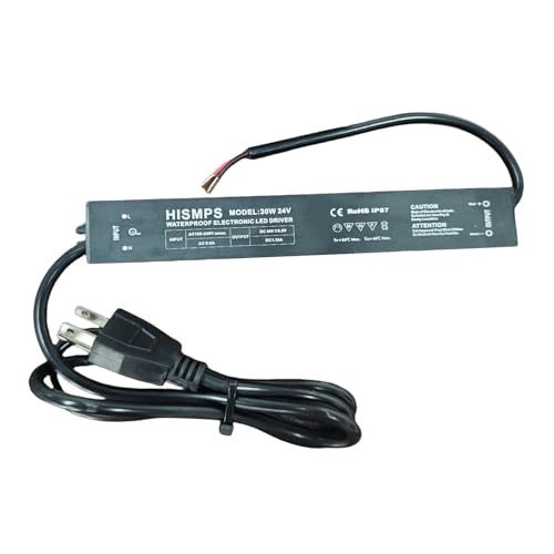 Alimentation 24V compacte IP67 avec câble de 1,2 m et tension constante