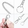 welsberg 2 Stuck Schlüsselanhänger 50 cm Brieftasche Kette, Hosenkette aus Edelstahl, Silber Gliederkette für Männer Frauen mit Karabinerhaken und Schlüsselring #3