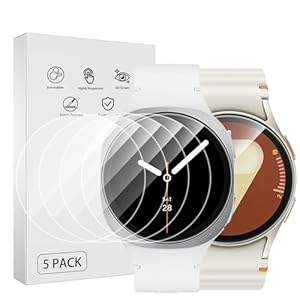 HAANILKYI 5-Pack Bildschirmschutz für Samsung Galaxy Watch 8/FE/7/6/5/4 40mm, Anti-Kratzer, Blase frei gehärtetes Glas Schutz für Galaxy Watch 40 mm Zubehör