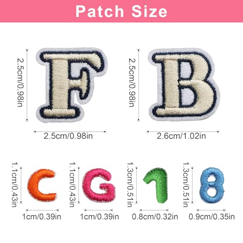 Écussons brodés thermocollants de haute précision avec lettres alphabétiques pour customisation