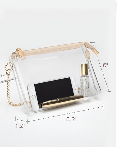 Image of Clear Purse for Women - Stadium Approved Crossbody Bag, Small Stadium Bag for Concerts & Sports Events