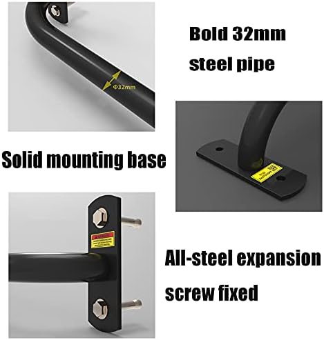 Wall-Mounted Fitness Horizontal Bar, Pull-up Bar for Strength Training, Suitable for Home Indoor and Outdoor Perforation Installation, Load 300kg (Stainless Steel 100cm)