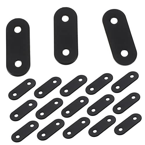 NAMOARLY Set of 20 Flat Plate Brackets Steel Corner Bracket Mending Plates Metal Brackets