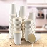HOT BARGAINS, 500 X 8oz Single Wall White Paper Cups for Hot & Cold Drinks Premium Disposable Coffee/Tea Paper Cups Perfect for Your Home, Café, Work, Parties or Outdoors