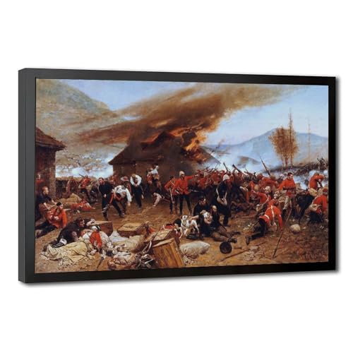 Impression sur toile The Defence of Rorke's Drift de Alphonse De Neuville 40x61 cm