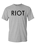 Riot T-Shirt Funny TV Super Soft Adult T-Shirt Tee (Large)
