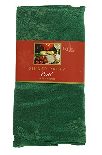 Sam Hedaya Table Linens, Set of 4 Dinner Party Noel Green Napkins Green by Sam Hedaya Linens
