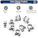 Tnisesm 125PCS Mini Fuel Injection Hose Clamps Adjustable 9/32