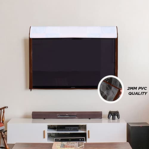 Image of Transparent LCD /LED T.V Protector Cover with Zipper Enclosure for 26 Inch Suitable for All Major Brand & Model (Size-25.5.3x17 Inches, Color-Brown)
