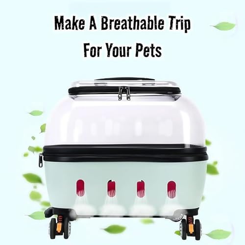 Transportín para mascotas con ruedas de 360°, asa externa para un fácil transporte, ideal para viajar con gatos o perros pequeños de hasta 21.8 kg