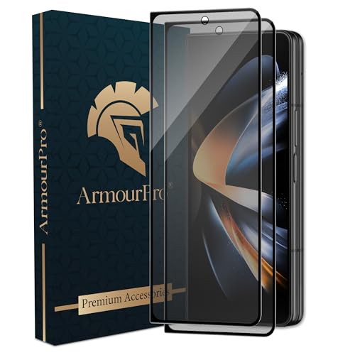 Image of ArmourPro Anti-Glare Matte Tempered Glass for Samsung Galaxy Z Fold 4, Pack of 2, Anti Fingerprint Screen Protector, 9H Scratch Resistant, Smooth Touch, Full Edge to Edge Coverage