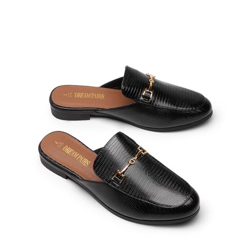 Image of DREAM PAIRS Women's Flats Slip on Comfortable Mules | Slip on Slides Buckle Lightweight Loafers Shoes for Office Work Business and Casual Wear