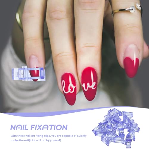 20 clips azules para uñas manicure acrílico miniatura 7