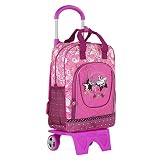 Tamaño: 42x32x14 cm. Volumen: 15 L Peso: 2,00 kg. Material: Mochila de poliéster impermeable estampado y carro de Aluminio / PVC.