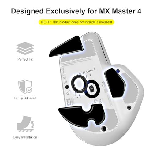 Image of ZORBES Compatible with Logitech MX Master 4, Gaming Mouse Grips Pre-Cutted Self-Adhesive Mouse Grip Tape Sweat-Proof Fashion Embossed Skin Protector, Sweat-Resistant, Peel and Stick