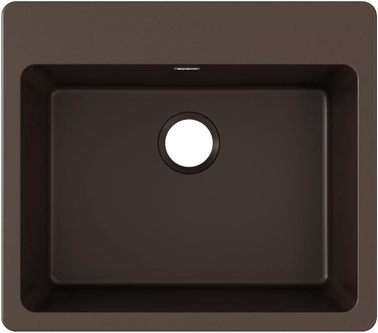 Elkay ELG2522MC0 Quartz Classic Single Bowl Drop-in Sink, Mocha